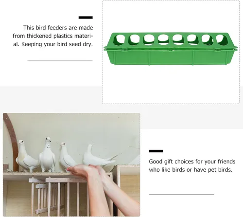 Vista 4 de DOITOOL Comedero de plástico para aves de corral con tapa abatible, 3 unidades, para palomas, codornices, patos, aves, bandeja de alimentación