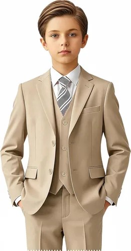 Vista 10 de Trajes para niños para portador de anillos de boda formal, traje de Negro (corbata)