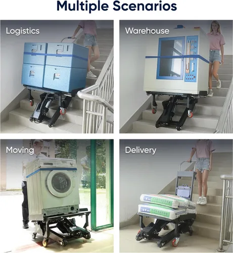 Vista 5 de CT250S Carretilla Eléctrica Autoequilibrante para Subir Escaleras - Capacidad de 551 libras, Operación Maestra en 3 Segundos