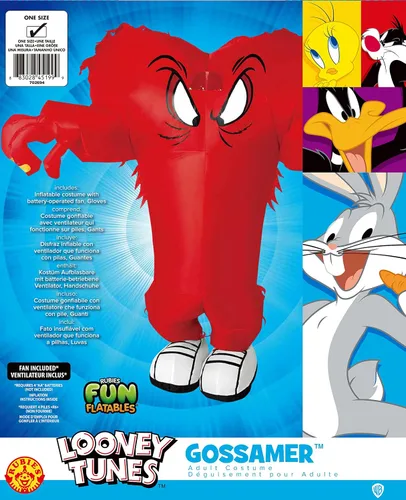 Vista 2 de Rubies Disfraz inflable de Looney Tunes Gossamer para adultos estándar