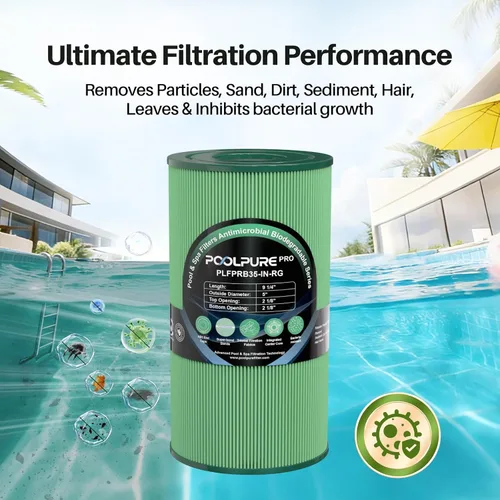 Vista 5 de POOLPURE Filtros de spa PRB35-IN, compatibles con Pentair R173431, Pleatco PRB35-IN, Unicel C-4335, FC-2385, Waterway 817-3501, filtro de bañera