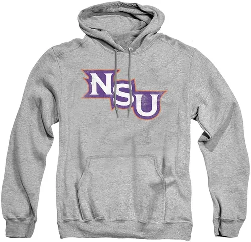 Vista 65 de Distressed College Primary Logo Adult Pullover Hoodie Collection 1 Universidad Estatal de Albany