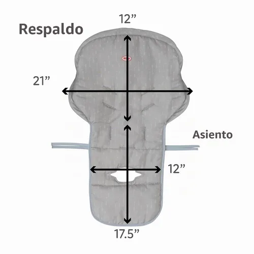 Vista 5 de Nuby Funda para silla alta para bebé, protege de derrames y migas, resistente al agua para una fácil limpieza, estampado de flechas