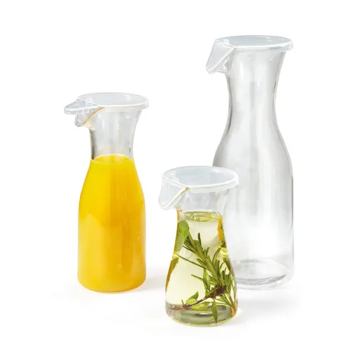 Vista 5 de G.E.T. BW-1025-PC-CL-EC - Tarros de plástico para jugos/bebidas con tapas, 8 onzas, transparente (juego de 4)