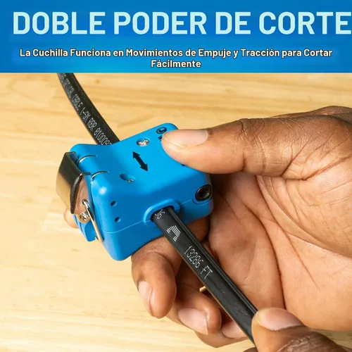 Vista 4 de Jonard Tools Cortadora de alambre de tóner de caída plana WTS-1 - Herramienta de preparación de cables FTTx, operación de hoja de empuje-tracción