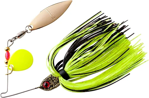 Vista 12 de Booyah Pond Magic Señuelo de pesca de róbalo con hoja giratoria para aguas pequeñas