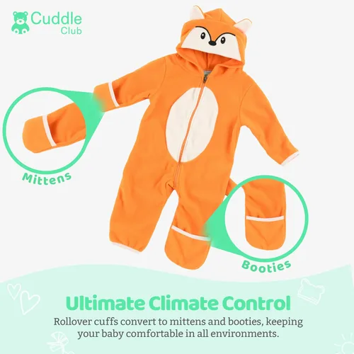 Vista 54 de Enterizo de vellón para bebé, rómper de una sola pieza con capucha para niños, ropa para exteriores, chaqueta infantil