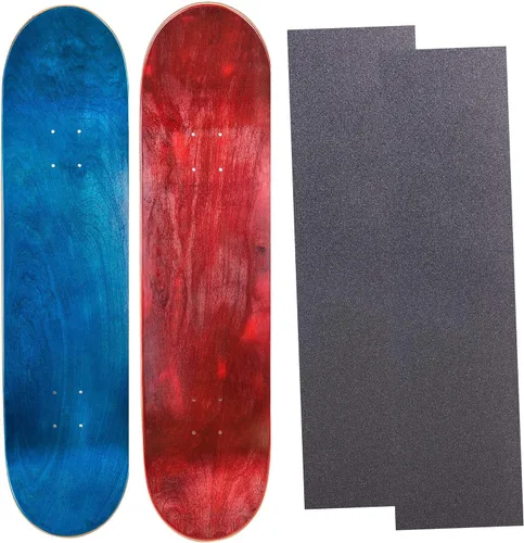 Vista 17 de Cal 7 Tablas de patineta en blanco con agarre, juego de 2 Natural