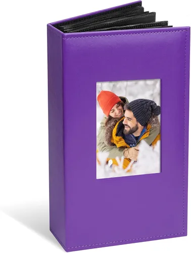 Vista 10 de Vienrose Álbum de fotos de 4 x 6 pulgadas con capacidad para 100 fotos, cubierta de piel sintética con 100 bolsillos horizontales, álbum de fotos