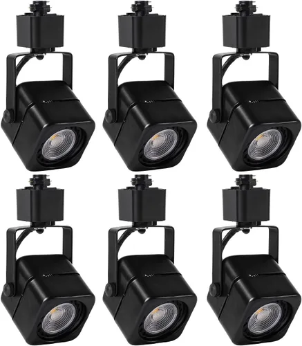 Vista 2 de Cabezales de luz de riel de 10 W H, cabezales de iluminación LED regulables para obras de arte de acento, luz de pista lineal tipo H 3000 K, blanco