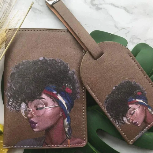 Vista 3 de Juego de portaequipajes para mujer afroamericana
