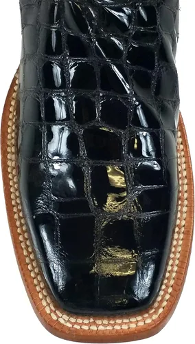 Vista 5 de Johnny Ringo - Botas occidentales para mujer, puntera cuadrada, piel de patente 628-13C B (M)