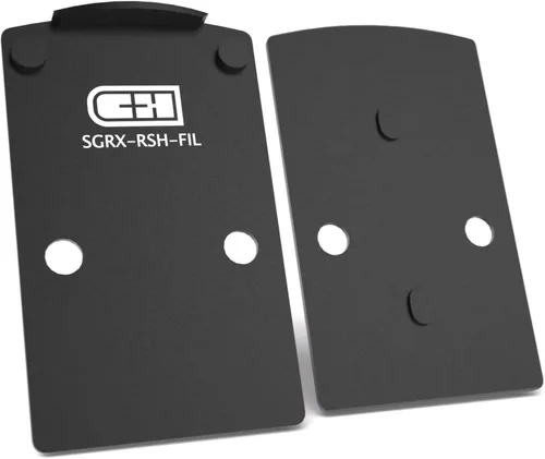 Vista 4 de C+H Placa adaptadora de óptica de precisión para SIG P320 RX/Pro Series con Romeo 1 Pro Optic Ready Cut y Trijicon RMR/SRO/RCR, Holosun