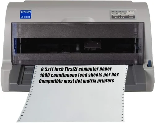 Vista 5 de FirstZi Papel de computadora NCR de alimentación continua de 9-1/2 x 11 pulgadas, 2 capas, 1000 unidades de papel de copia autocopiado