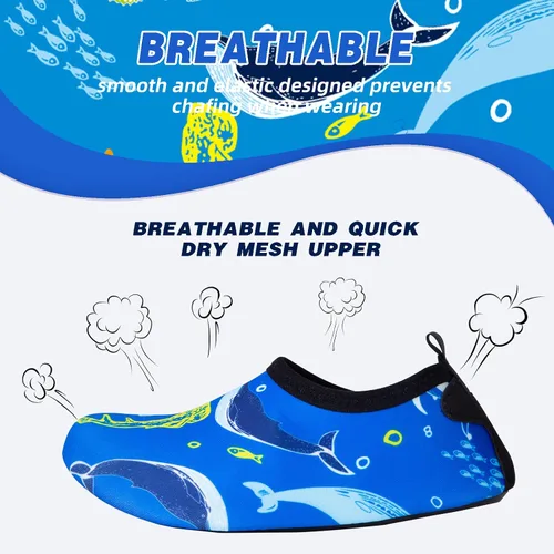 Vista 6 de Zapatos de agua para niños pequeños, antideslizantes, ligeros, atléticos, para playa, piscina, para niños y niñas