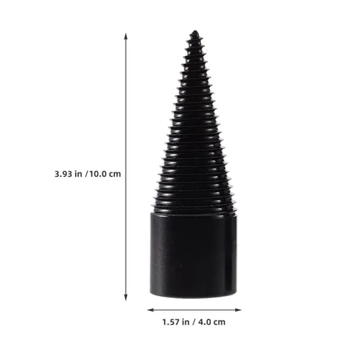 Vista 2 de 5 Pcs Wood Splitting Drill Bit Set with Detachable 42mm Cones and 4 Shafts (Round, Square, Hex, Small Hex) for Firewood Log Splitting and