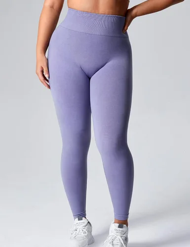 Vista 3 de YEOREO Leggings de entrenamiento sin costuras para mujer cintura alta levantamiento de glúteos pantalones de yoga para gimnasio