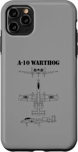 Vista 11 de iPhone 15 Vintage A-10 Warthog Avión Esquema en caja negra