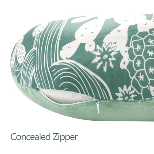 Vista 3 de Juego de 1 funda de almohada de lactancia, extraíble de doble cara para bebés, niñas y recién nacidos, funda elástica y suave reversible
