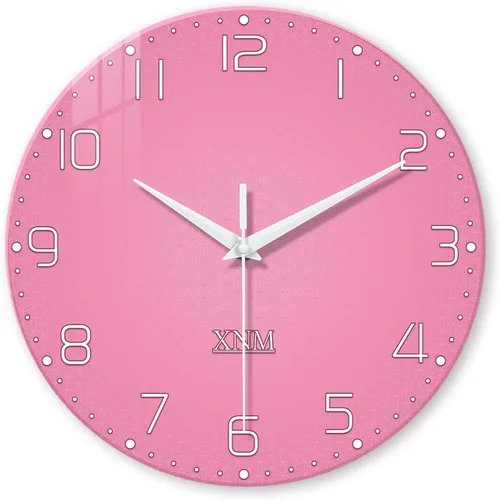Vista 15 de XNM Relojes de pared de cristal negro con pilas de 12 pulgadas