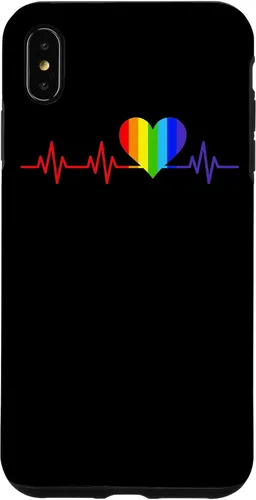 Vista 11 de Gay EKG Pulse Heartbeat Pride Flag y Queer LGBTQ Rainbow Case para iPhone 17