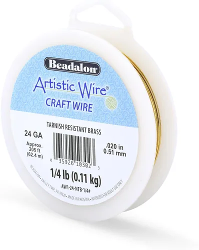 Vista 14 de Artistic Wire - Alambre para manualidades (calibre 10, 1,5 m, latón resistente a las manchas)