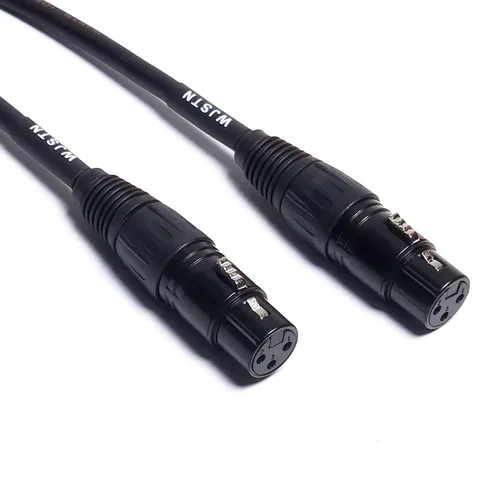 Vista 5 de WJSTN Suanqi - Cable XLR para micrófono, cable de micrófono equilibrado de 3 pines, XLR hembra a hembra, cables de conexión DMX con 2