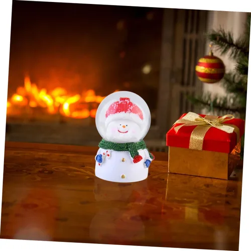 Vista 2 de 1 adorno de escritorio con luz LED adorable muñeco de nieve para niños y niñas, suministros de Navidad para mesita de noche y escritorio
