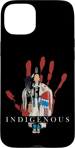 Vista 9 de Funda para iPhone 17 con diseño de sangre india de mano roja indígena nativa americana