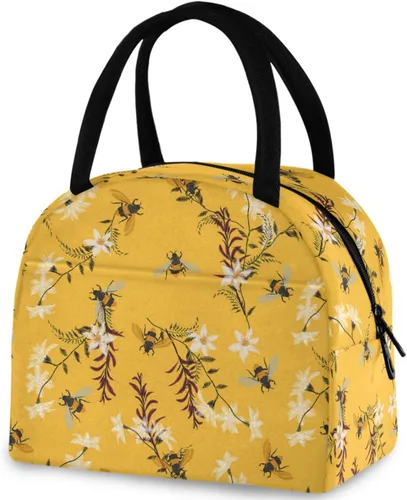 Vista 35 de Bolsa de almuerzo reutilizable para Halloween, colores arcoíris, murciélagos, estrellas, bolsa térmica aislada para el regreso a la escuela