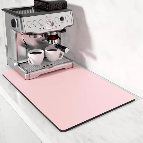 Vista 67 de Rnivvi Tapete de secado de platos para encimera de cocina, 16 x 18 pulgadas, bonita almohadilla de secado absorbente resistente al calor con goma