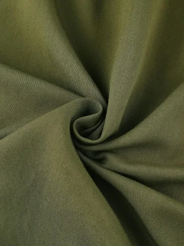Vista 4 de Allegra K Vestido tipo camisa para mujer, vestido de manga larga con botones, M