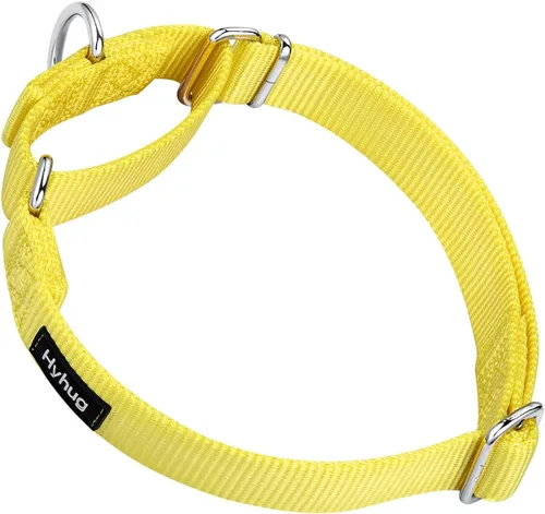 Vista 8 de Hyhug Collar Martingale para perros pequeños, color verde, resistente a prueba de escape, nailon duradero, sin hebilla, ideal para entrenamiento