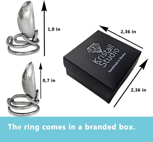 Vista 3 de Boho Sterling Silver Fingernail Ring: Unique Nail Armor, Adjustable Fingertip Ring, and Claw Ring - A Bold Statement Piece and Protective Finger