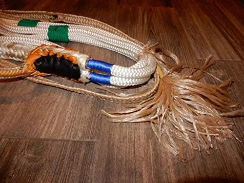 Vista 2 de Alligator Bull Rope White Nylon 9x7 RH 3/4" x 3/4" Soft Bull Riding - Cuerdas de toro EPT 16