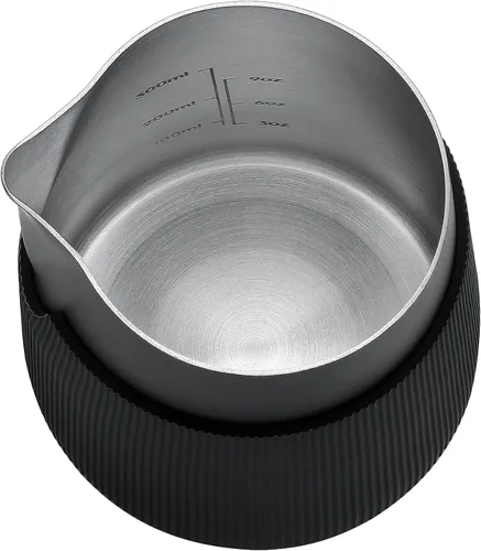 Vista 5 de Normcore Jarra de Leche Sin Mango - Jarra de Vapor Espresso con Boquilla Redonda - Jarra de Espuma de Leche de Acero Inoxidable 18/8, Antiadherente