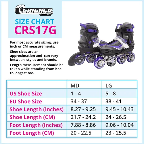 Vista 6 de CHICAGO Skates Patines ajustables para niños en línea