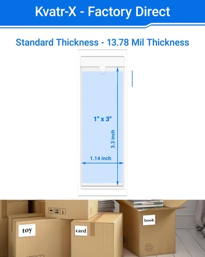 Vista 116 de 30 PCS Clear Self Adhesive Plastic Label Pockets, Top Loading Business & Library Index Card Holders, Peel and Stick Sleeves for Storage Bins, Totes