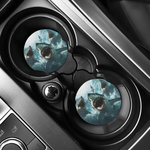 Vista 33 de AFPANQZ 250 Years Print Car Coasters for Cup Holders Absorbent Car Accessories 2.8" Car Cup Holder for Women 2 Pack