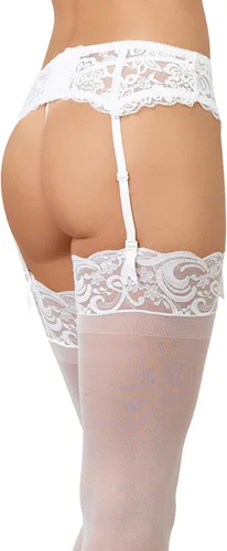 Vista 2 de Dreamgirl Lencería sexy de moda para mujer, liguero de encaje festoneado