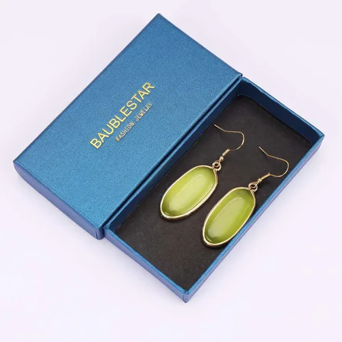 Vista 5 de BaubleStar Aretes colgantes de piedra curativa de cristal natural para mujeres y niñas