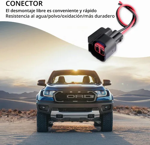 Vista 3 de 2 conectores de inyectores de combustible EV6, conector indispensable para reemplazo de inyector de combustible, conector de inyector de combustible