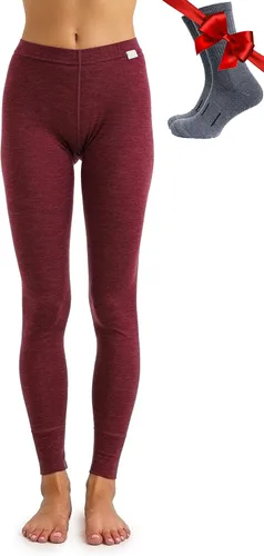 Vista 27 de 100% lana merino capa base mujer pantalones - Leggings térmicos ropa .Negro 250