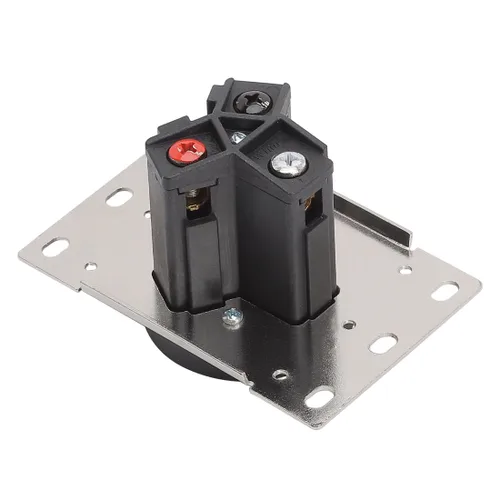 Vista 5 de NEMA 10-30R 30 amperios 125/250 V 2 polos 3 cables receptáculo de montaje empotrado, certificación ETL, toma de corriente de hoja recta
