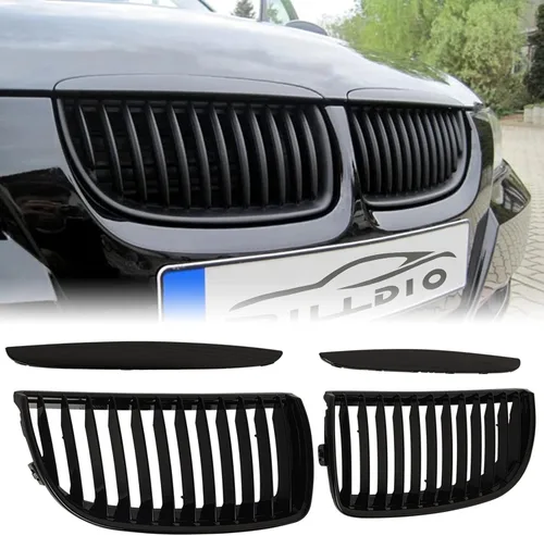 Vista 8 de Parrilla G20 - Parrilla de Riñón Negra Compatible con Serie 3 G20 316i/318i/320i/328i/330i/335i/340i de 2019-2022 Negro Brillante Diamante