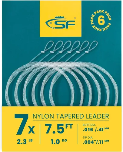 Vista 24 de SF Hand Tied Loop Fly Fishing Tapered Leader Freshwater Trout