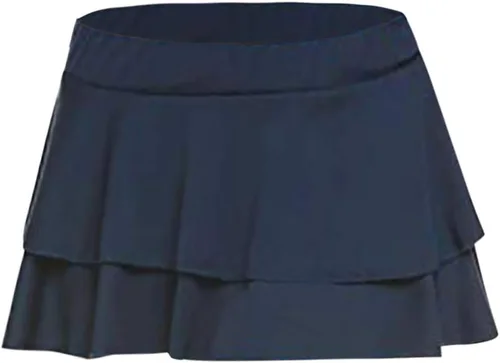 Vista 4 de NaRHbrg Y2K - Falda corta con volantes para mujer, de cintura baja, sexy, acampanada, para playa, club, fiesta, minifaldas, minifaldas
