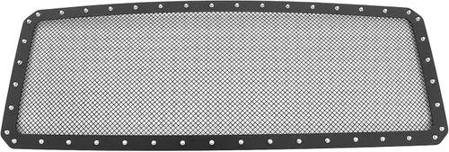 Vista 2 de APS Rejilla de acero inoxidable de alta calidad con remaches de malla negra compatible con Ford F250 F350 F450 F-550 SD 2011 2012 2013 2014 2015