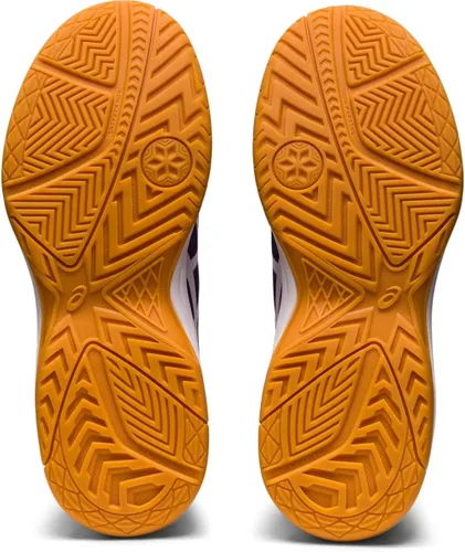 Vista 7 de ASICS Upcourt - Zapatos de voleibol escolares de 5 grados para niños, Azul FrancésBlanco