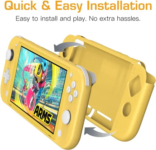 Vista 8 de MoKo - Funda compatible con Nintendo Switch Lite, funda protectora de silicona, funda antiarañazos, con absorción de golpes, antideslizante
